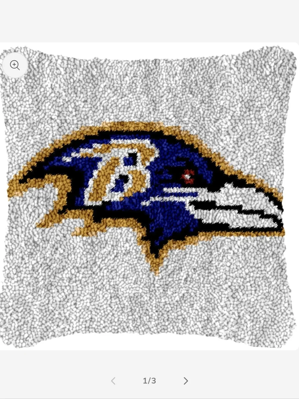 Latch Hook Crafts Baltimore Ravens  Throw Pillow Cover
